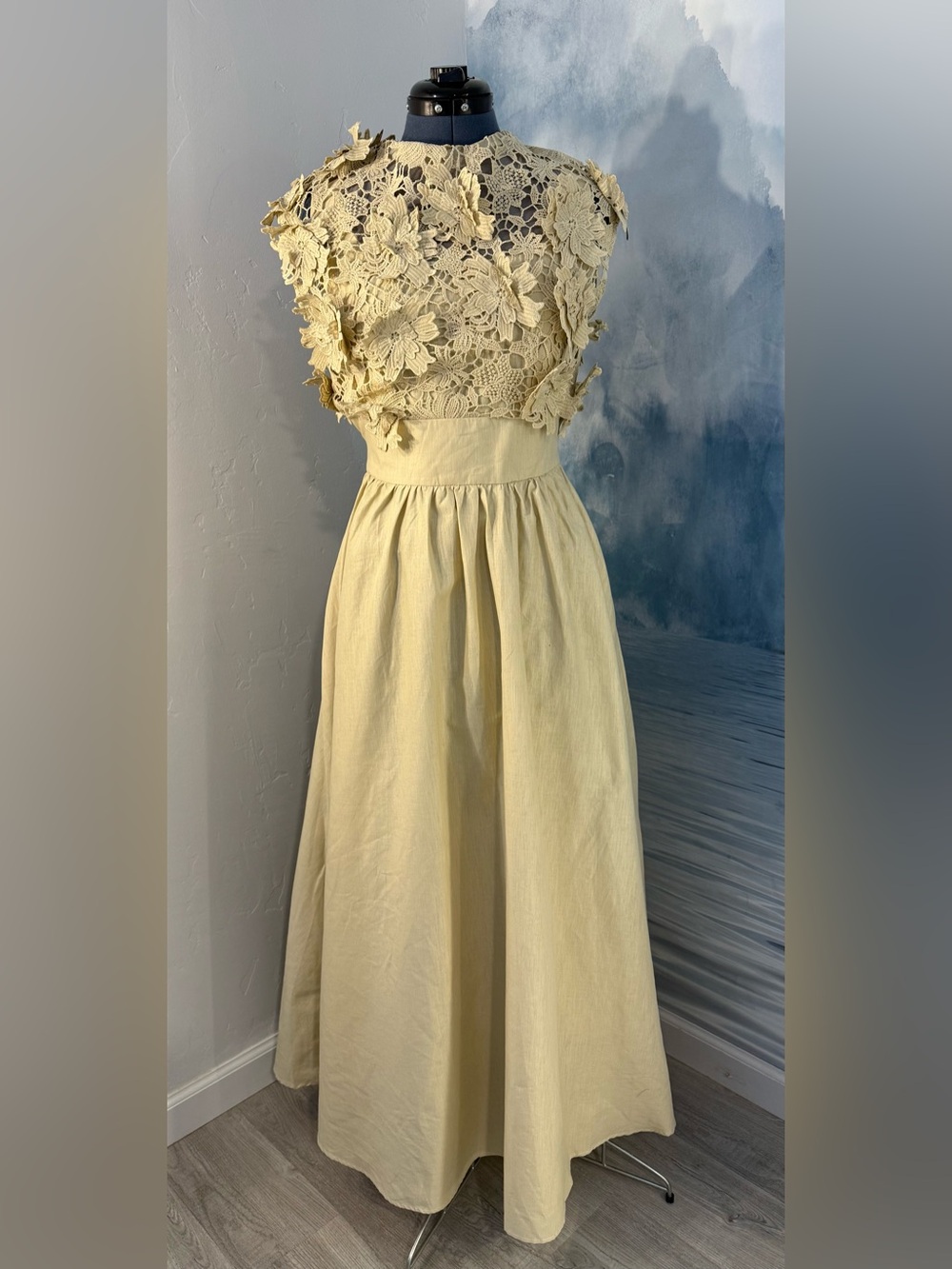Lace Appliqué Maxi Dress #339